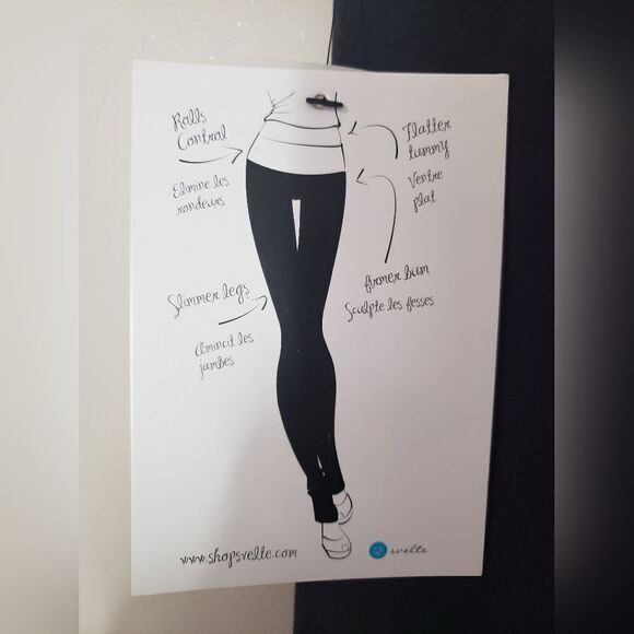 Svelte Small NWT Dark Grey Tummy Control Cropped Ruched Capri Leggings Yoga - Picture 5 of 11